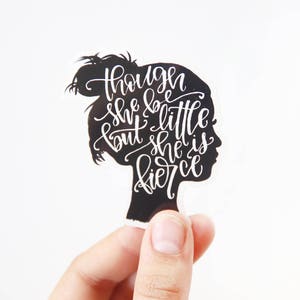 Shakespeare Quote Vinyl Sticker - Girl Silhouette