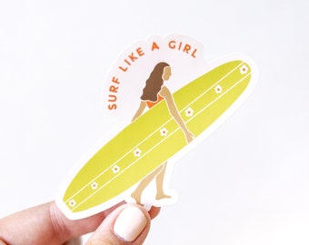 Surf like a Girl  - Vinyl Sticker