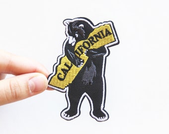 California - Iron-On Patch - I love California Bear - Golden State