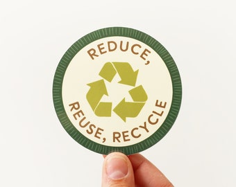 Environmentalist Vinyl Sticker Pack Reduce Reuse Recycle | Etsy