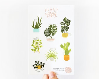 Plant lady - Vinyl Sticker sheet