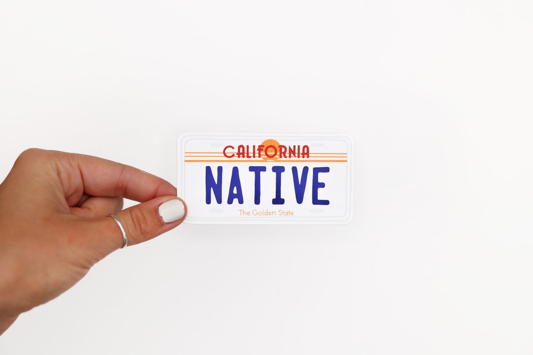 California Native Vinyl Sticker - State License Plate - Etsy