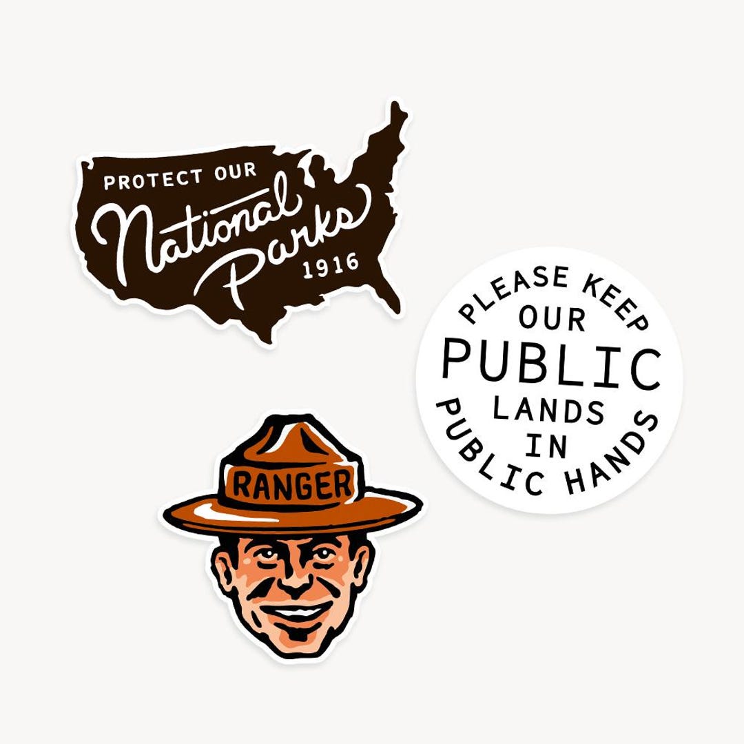 Three Pack - National Park Vinyl Stickers - Protect Our Parks, Public ...