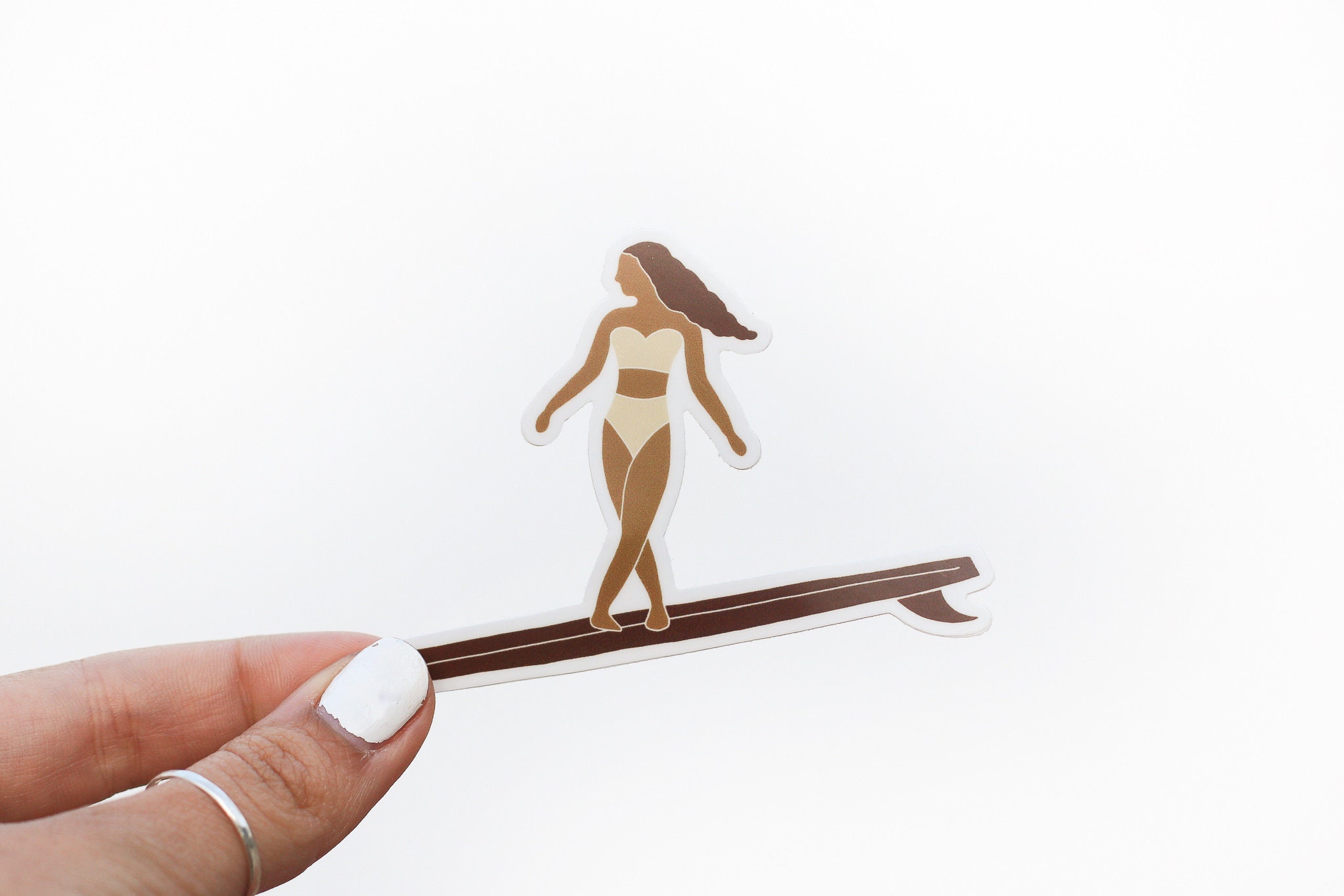 Gril Strand Sticker Surfer Girls - Vinyl Stickers - Six Count - Woman Surf - Etsy