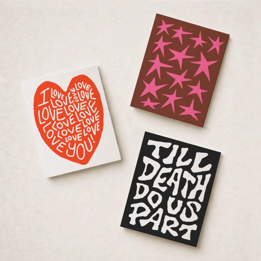 Love Greeting Card Pack – 3 Blank Cards With Envelopes - Etsy