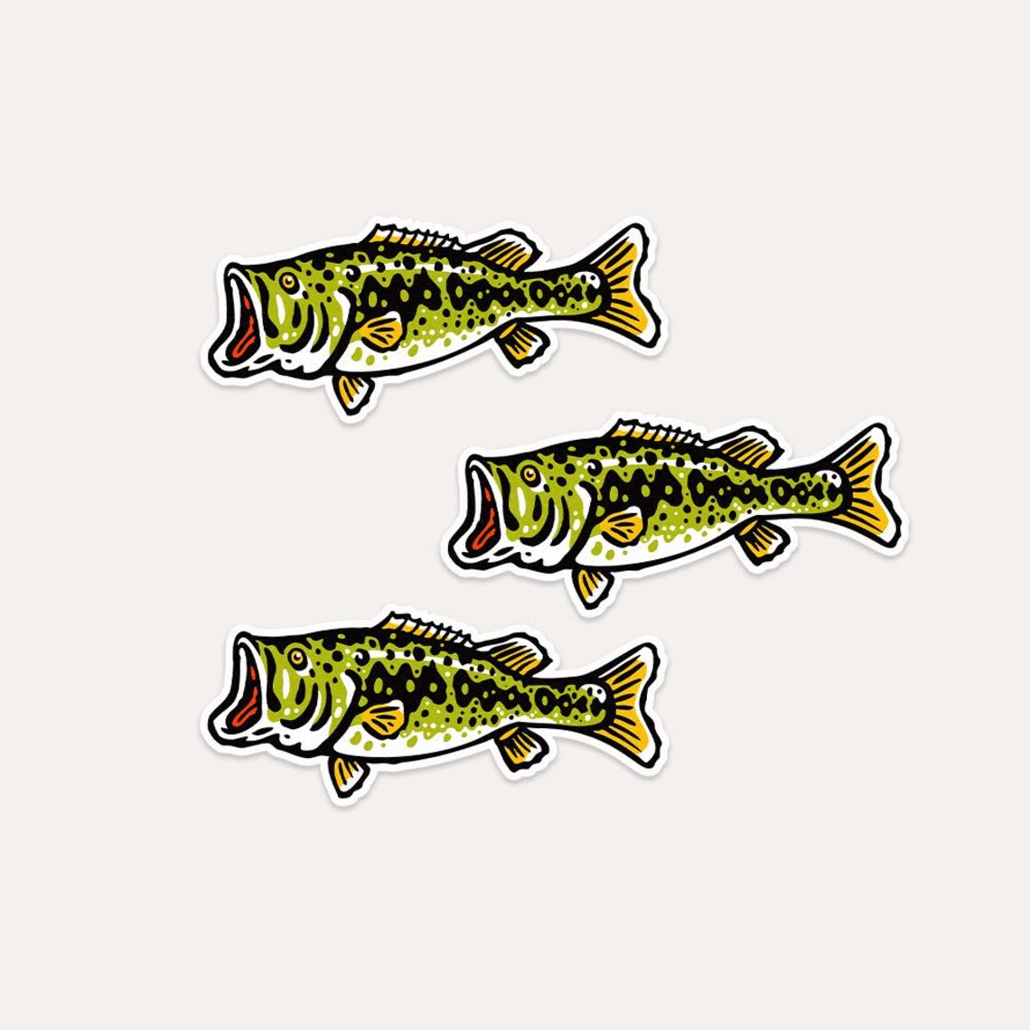 Largemouth Bass Fish Vinyl Sticker - Perfect for Your Car, Window ...