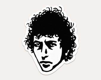 Bob Dylan Vinyl Sticker - Folk Musician