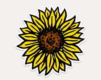 Sunflower Vinyl Sticker - Wildflower