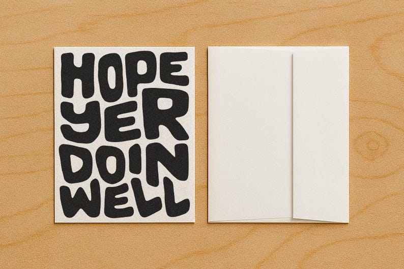Hope Yer Doin Well - Blank Card - Etsy