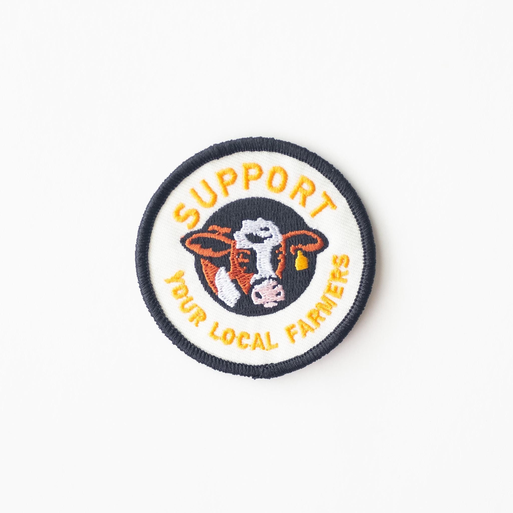 Support Your Local Farmers Iron-on Patch - Embroidered Iron-on Patch ...