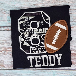 Personalized Football Shirt/ Football Birthday Shirt/Seventh Birthday Shirt/7th Birthday Shirt/Team Football Shirt/ Birthday Shirt