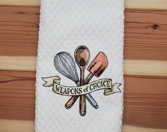 Embroidery Kitchen Towels/Utensil Towel/Hanging Towel/Decorative Kitchen Towel/Fun Kitchen Towel/Kitchen Decor/Large Dish Towel/