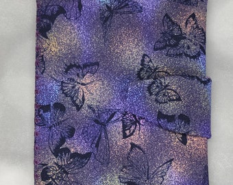 Mass Market Paperback book cover, Purple butterfly Book Cover. Reusable fabric book cover, Book Protector, Flower, Butterfly Book Cover