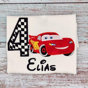 Personalized Race Car Birthday Shirt/Second Birthday Car Shirt/McQueen  Race Car Birthday/2nd Birthday Lightening Mcqueen Birthday Shirt