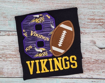 Personalized Football Shirt/Football Birthday Shirt/5th Birthday/Fifth Birthday Shirt/Football Birthday/Embroidered Birthday Shirt/Minnesota