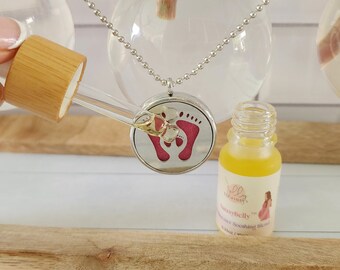 Pregnancy Nausea Relief Necklace with Aromatic, Soothing Blend, Morning Sickness Citrus Scent, Gift for Pregnant Moms, Gift For New Mothers
