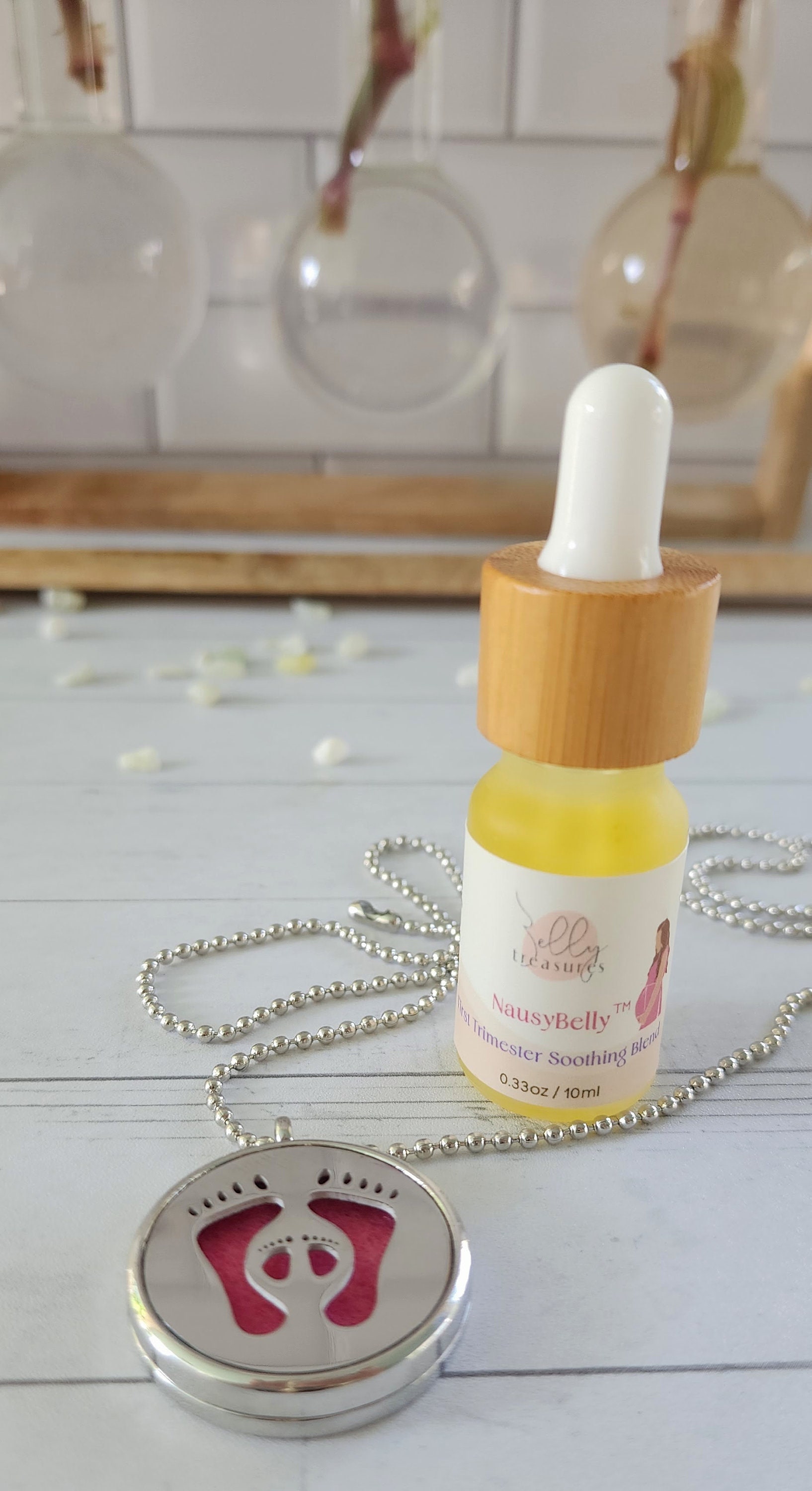 Nausybelly First Trimester Soothing Blend With Necklace for Pregnant