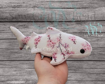 MADE TO ORDER Cherry Blossom Sakura Shark Plush