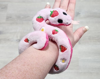 MADE TO ORDER Strawberry Snake Plush