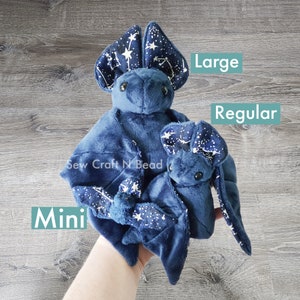 Dark Blue Glow in the DARK Galaxy Constellation Bat Plush (Ready to Ship)