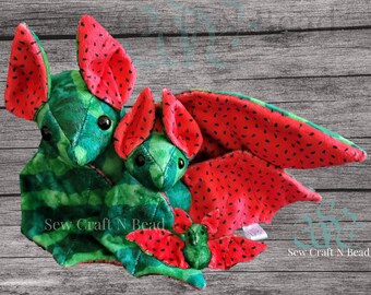 MADE TO ORDER Watermelon Bat Plush Scented or No Scent