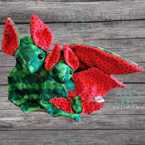 MADE TO ORDER Watermelon Bat Plush Scented or No Scent