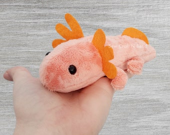 MADE TO ORDER Orange Axolotl Plush Handmade