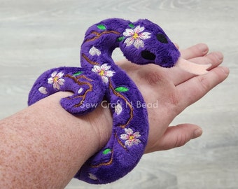 MADE TO ORDER Purple Cherry Blossom Snake Plush