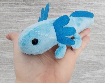 MADE TO ORDER Blue Axolotl Plush Handmade