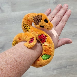 MADE TO ORDER Autumn Leaf Snake Plush image 1