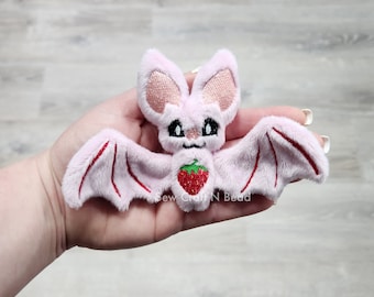 MADE TO ORDER Pink Strawberry Bat Plush