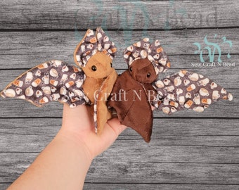 MADE TO ORDER Cappuccino or Coffee Bat Plush Scented or No Scent