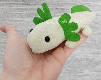 MADE TO ORDER Green Axolotl Plush Handmade