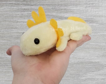 MADE TO ORDER Yellow Axolotl Plush Handmade