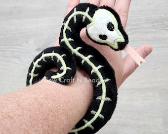 MADE TO ORDER Glow in the Dark Skeleton Snake Plush