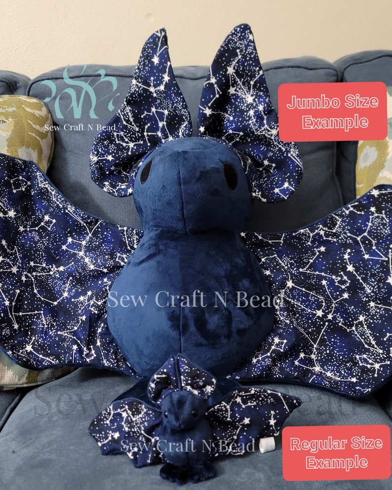 MADE TO ORDER White Japanese Cherry Blossom Bat Plush Scented or No Scent image 6