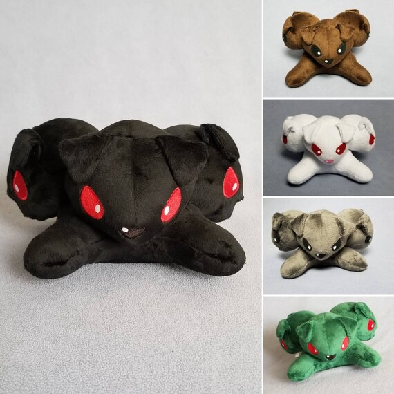 Custom Color Cerberus Three Headed Dog Monster Fluffy Stuffed