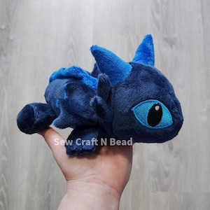 Blue Dragon Plush Laying Down - Cute Fantasy Dragon Plush - Collector of Dragons (READY TO SHIP)