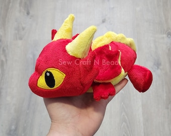 MADE to ORDER Laying Down Red Dragon Plush