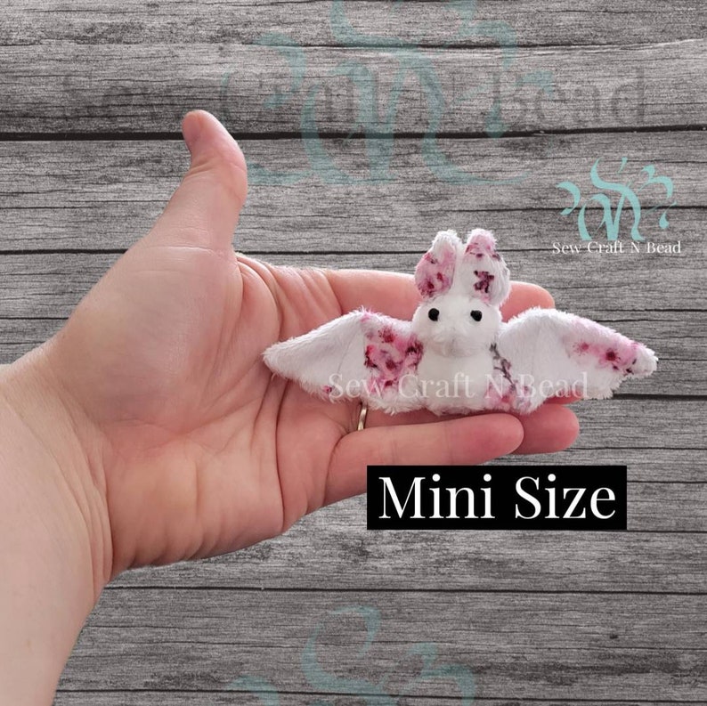 MADE TO ORDER White Japanese Cherry Blossom Bat Plush Scented or No Scent image 4
