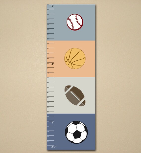 Sports Themed Growth Chart