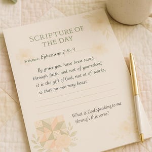Scripture Writing Printable – Faith-Based Journal Page with Reflection Prompt | Floral Devotional Sheet | Christian PDF Download