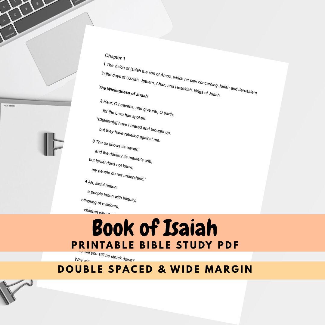 Isaiah Bible Study Printable PDF | Double Spaced Scripture Writing ...