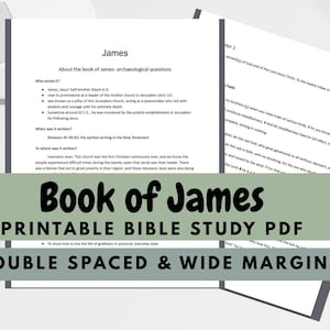 Book of James Bible Study PDF – Wide Margin, Double Spaced Scripture (Digital Download)