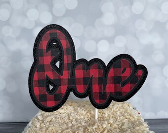Kit Decorazione Per Festa Di 1 Anno A Tema Lumberjack - Banner, Topper Torta E Palloncini - Buffalo Plaid