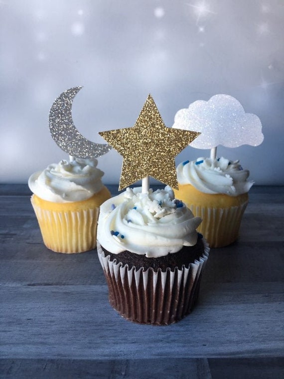 Party Décor Twinkle Twinkle Little Star Cupcake Toppers Boy or Girl