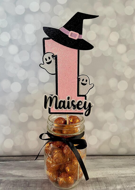 Halloween Birthday Cake Topper, First Birthday Smash Cake, Spooky One, Two Spooky, Happy Booday Centerpiece Sticks,