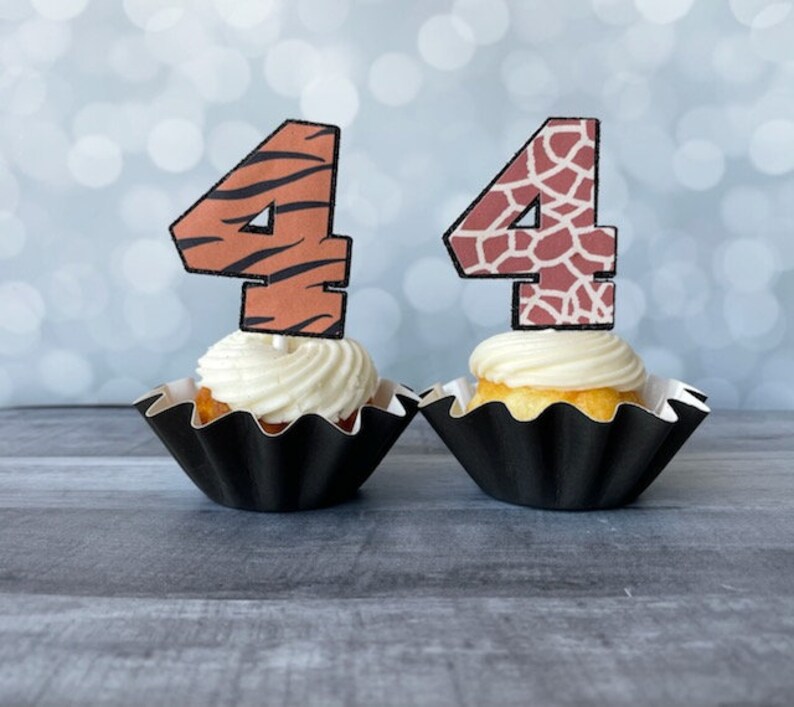 Animal Print Cupcake Toppers Jungle Safari Zoo Party Four Ever Wild animal-print-cupcake-toppers-jungle-safari-zoo-party-four-ever-wild