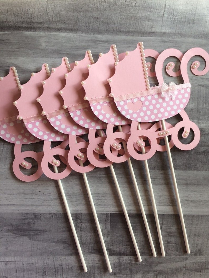 Girl Baby Shower Centerpiece Sticks It's a Girl Gender Etsy