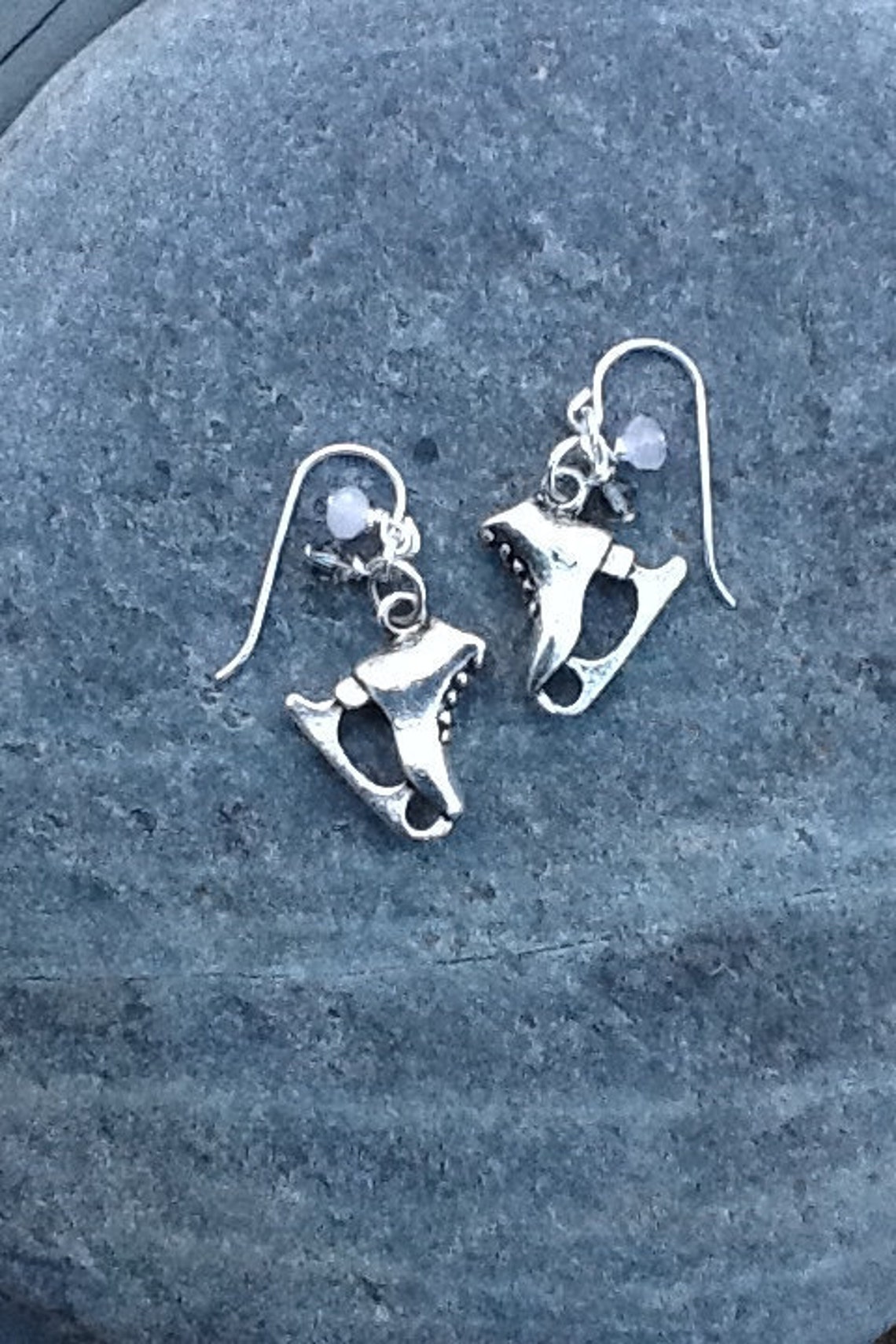 Silver Ice Skating Earrings Dangle Earrings Ice Skates Etsy UK